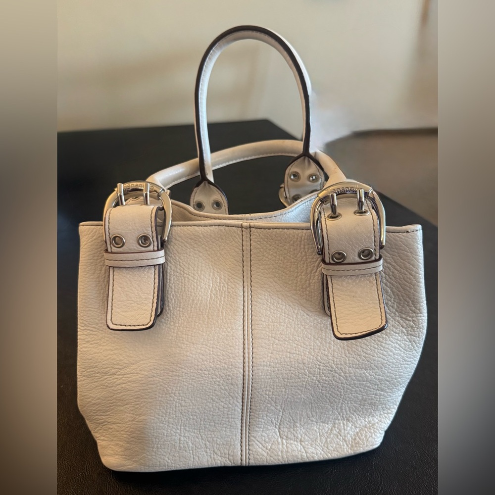 Tignanello Leather Cream Handbag